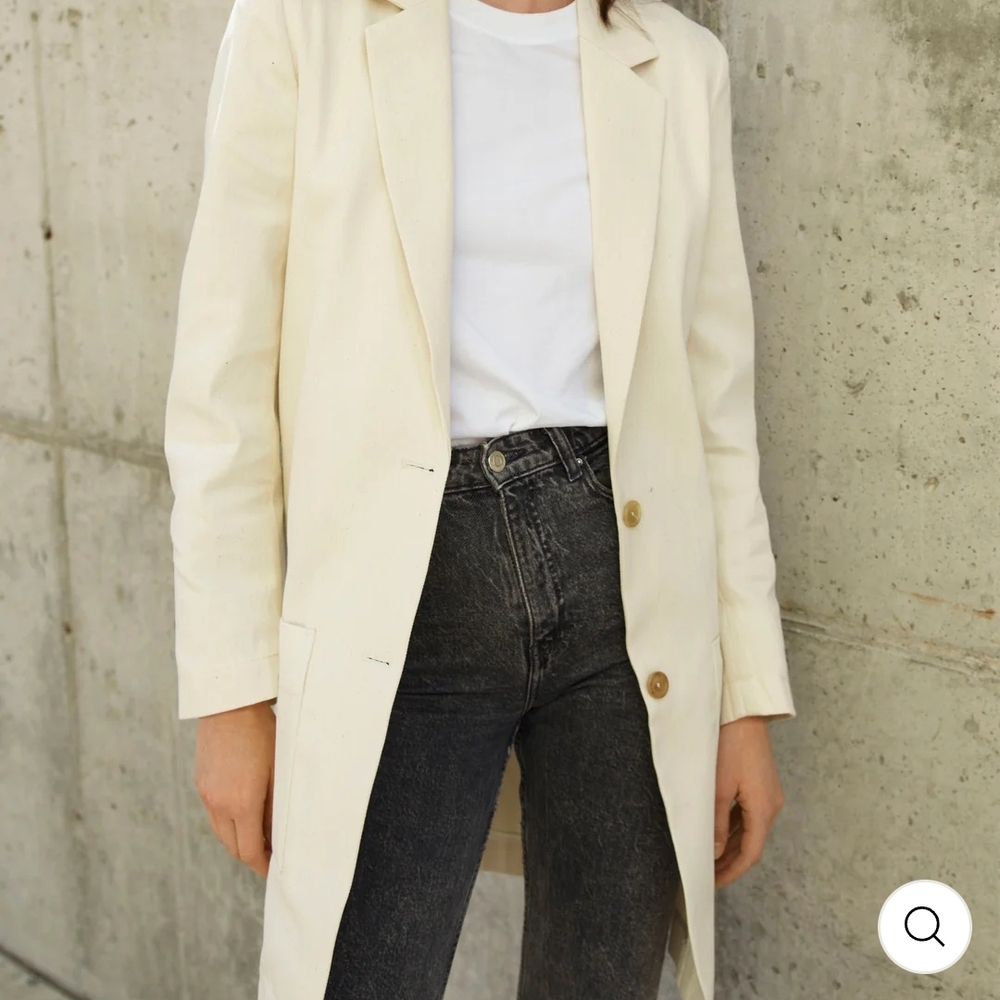 Serrano Cream Women's Long Blazer